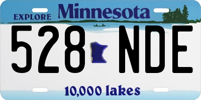 MN license plate 528NDE
