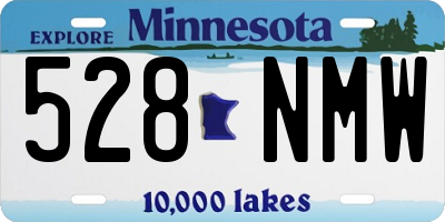 MN license plate 528NMW