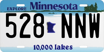 MN license plate 528NNW