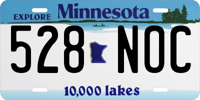 MN license plate 528NOC