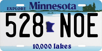 MN license plate 528NOE