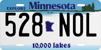 MN license plate 528NOL