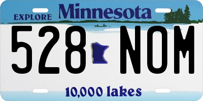 MN license plate 528NOM