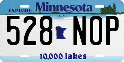 MN license plate 528NOP