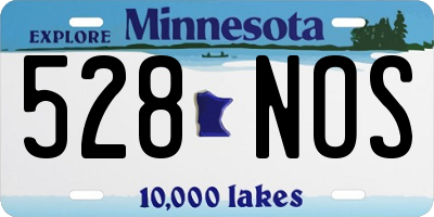 MN license plate 528NOS