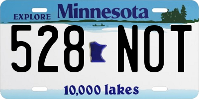 MN license plate 528NOT