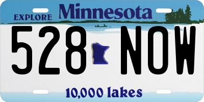 MN license plate 528NOW