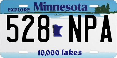 MN license plate 528NPA