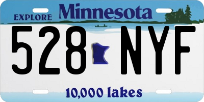 MN license plate 528NYF