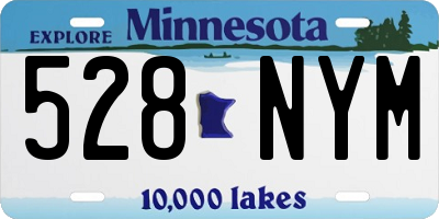 MN license plate 528NYM