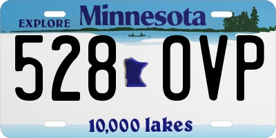MN license plate 528OVP