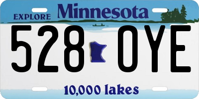 MN license plate 528OYE