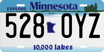 MN license plate 528OYZ