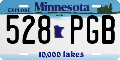 MN license plate 528PGB