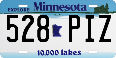 MN license plate 528PIZ