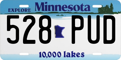 MN license plate 528PUD