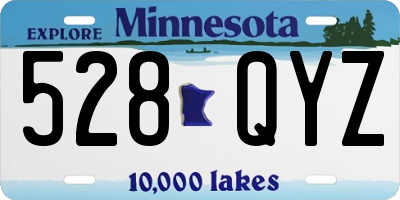 MN license plate 528QYZ