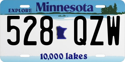MN license plate 528QZW