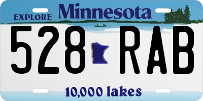 MN license plate 528RAB