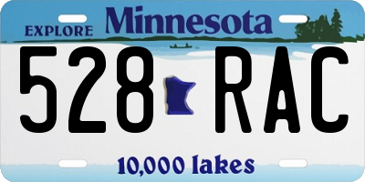 MN license plate 528RAC