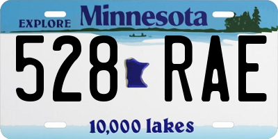 MN license plate 528RAE