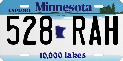 MN license plate 528RAH