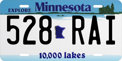 MN license plate 528RAI