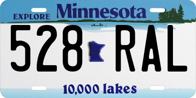 MN license plate 528RAL