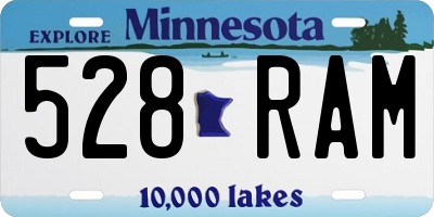 MN license plate 528RAM