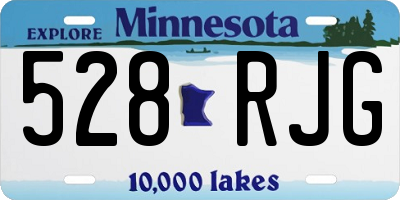 MN license plate 528RJG