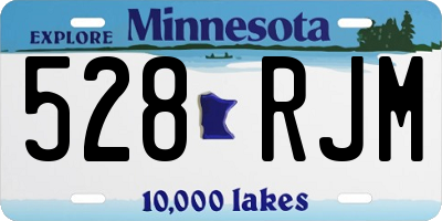 MN license plate 528RJM