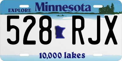 MN license plate 528RJX