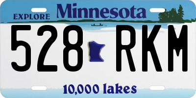 MN license plate 528RKM