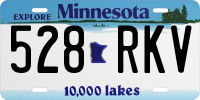MN license plate 528RKV
