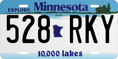 MN license plate 528RKY