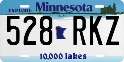 MN license plate 528RKZ