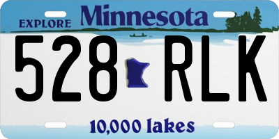 MN license plate 528RLK