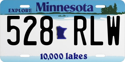 MN license plate 528RLW