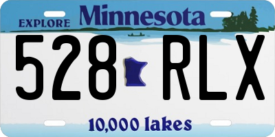 MN license plate 528RLX