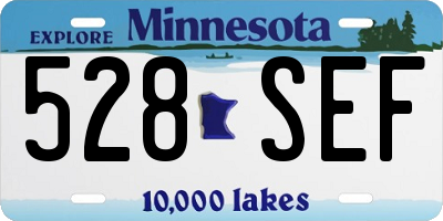 MN license plate 528SEF
