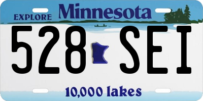 MN license plate 528SEI