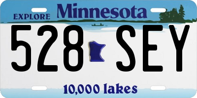 MN license plate 528SEY