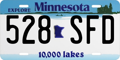 MN license plate 528SFD