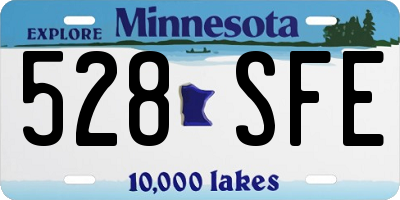 MN license plate 528SFE
