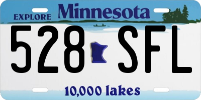 MN license plate 528SFL
