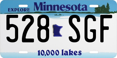 MN license plate 528SGF