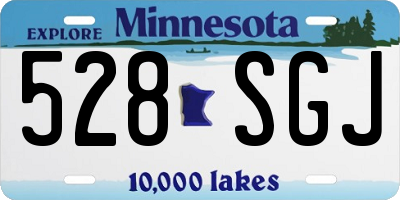 MN license plate 528SGJ