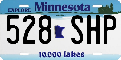 MN license plate 528SHP