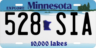 MN license plate 528SIA