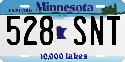 MN license plate 528SNT